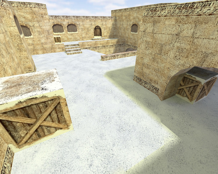 «de_dust2_2x2_snow» для CS 1.6