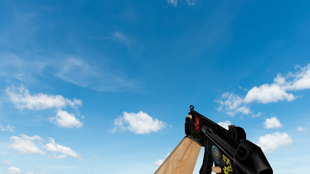 «Default MP5 w/ stickers» для CS 1.6