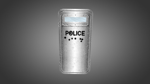 Black and Silver Riot Shields